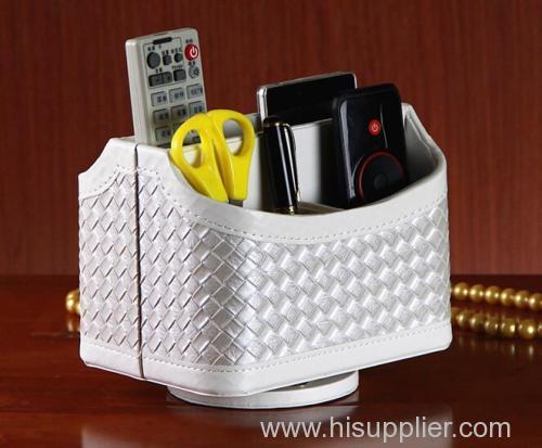 Luxury PU leather Storage Box/Rotatable Storage Box