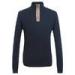 Black fashion mens business Sweaters casual clothing with 1/4 Zip