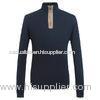 Black fashion mens business Sweaters casual clothing with 1/4 Zip