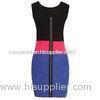 Black Pink And Purple Fitted Dress For Ladies Casual Wear With High Elastan