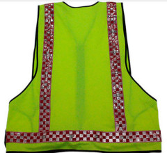 Fluorescent Reflective Built-in Flashing LED Light Cycling Vest