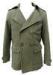 Male Dark Green Microsanded Cotton Coat and Jackets With Military Collar