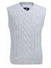 White Cotton Cashmere Casual Mens Knitted Sweaters With Twisted Flower