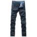 Custom Navy Cotton Linen Mens Casual Pants Boys Summer Long Pant
