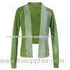 Custom made Green cotton cardigan sweater women fall Short Knit Sweater