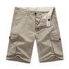 Fashion Casual Men's Cotton Linen Shorts Mens Light Beige Pants With Pockets