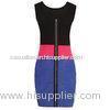 Black Pink And Purple Fitted Dress For Ladies Casual Wear With High Elastan
