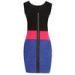 Black Pink And Purple Fitted Dress For Ladies Casual Wear With High Elastan