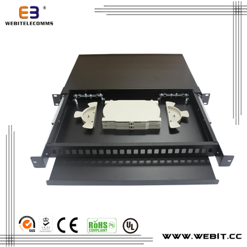 24 Port blank fiber patch panel for different adaptors