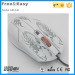 White 6D usb optical mouse for office work or gaming