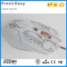 White 6D usb optical mouse for office work or gaming