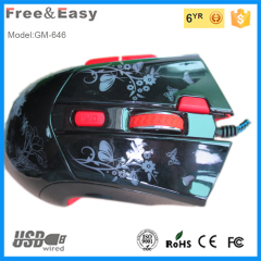 GM646 7D ergonomic Gaming Mouse from Shenzhen factory
