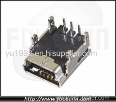 MINI USB 5Pin Female B-Type R/A DIP