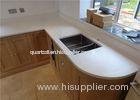 Domestic Projects Pure Beige Quartz Stone Slab Custom Countertops Solid Surface