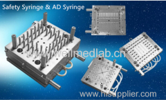 three parts syringe barrel plastic injection moulds