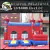 Castle type commercial inflatable bounce slide for sale