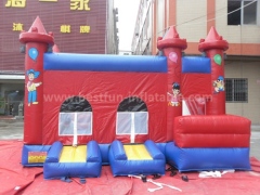 Castle type commercial inflatable bounce slide for sale