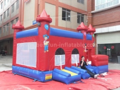 Castle type commercial inflatable bounce slide for sale