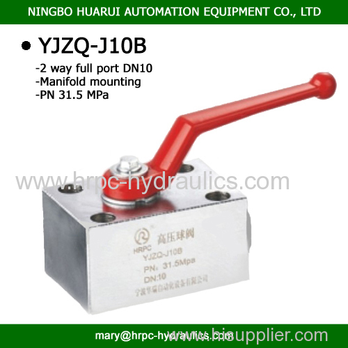 high pressure ball valve for manifold dn10