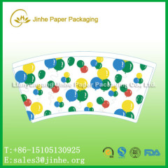 6 color printed paper cup fan for paper cups