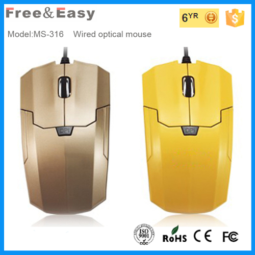 retractable wired optical usb cable mouse