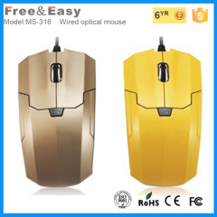 retractable wired optical usb cable mouse