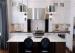 Non-toxic Artificial Sparkle White Prefab Quartz Countertops / Waterproof Bathroom Vanity Tops