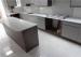 Commercial Bathroom Quartz Worktops Snow White Quartz Vanity Top with Quartz Rocks