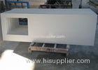 Stone Tile Slabs White Quartz Kitchen Countertops / Recycled Quartz Kitchen Counters