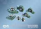 Green Cast Iron Pillow Block Bearings 12 - 100 Mm With 2 / 3 / 4 Bolt Holes