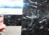 Black Mixed Vein Quartz Stone Slabs For Custom Kitchen Countertop Material / Table Tops