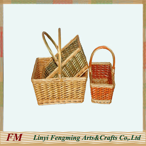 wicker flower baskets with handles