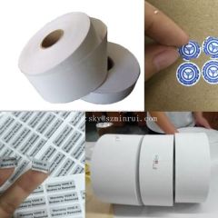 Destructible Vinyl Rolls Adhesive