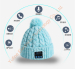 Knitted wireless hat Bluetooth music hat wireless music hat sports music hat wireless Christmas hat Sun music hat