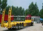 3 axles 60T lowbed Lowboy loader drop deck truck low bed semi trailer