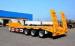 Heavy duty equipment transport lowbed semi trailer 3 axles flatbed gooseneck trailer