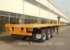 Q345B Carbon Steel Flatbed Container Trailer 7450+1310+1310 Wheelbase