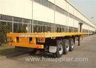 Q345B Carbon Steel Flatbed Container Trailer 7450+1310+1310 Wheelbase