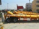 40T Capacity 2 Axles Flatbed Container Trailer With yellow color