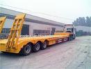 transporting gooseneck lowbed deck platform 3 axles 60ton low bed trailer with ladder