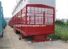 3 axle Fence cargo Semi Trailer with Gooseneck style optional for livestock / cow / battle transport