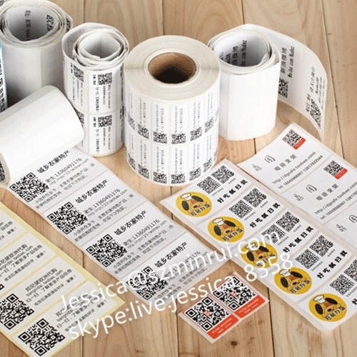 China Manufacturer Supply Variable QR Stickers Promotional QR Code Label Paper Adhesive Sticker QR Sticker