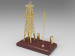 Diecast Oil Rig Model with Pen Holder