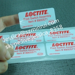 Minrui Adhesive Vinyl Eggshell Stickers Security Anti-fake Ultra Destructible Paper With Glossy Lamination Labels
