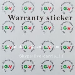 Small Round Diameter 9.0mm on the electronics Destructible Self-Adhesive crumblin warranty sticker.warranty screw labels