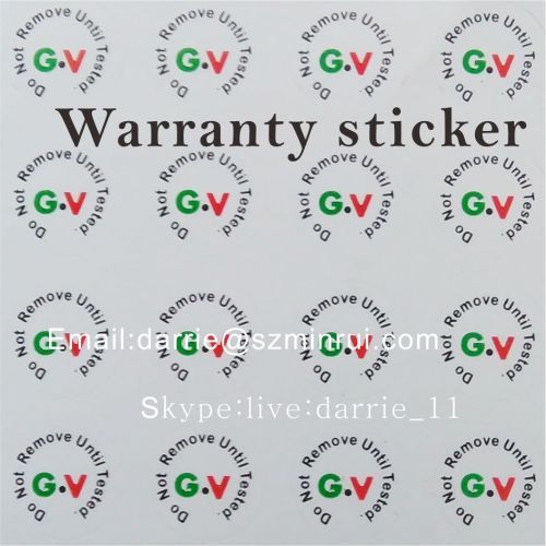 Small Round Diameter 9.0mm on the electronics Destructible Self-Adhesive crumblin warranty sticker.warranty screw labels