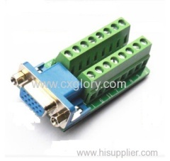 DB15 female VGA Breakout Terminal Block Board