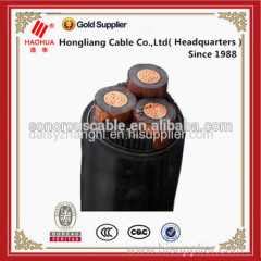 Three cores 6.35/11kV Copper conductor XLPE insulation PE sheath without armour Medium voltage cable