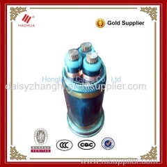 Three cores 6.35/11kV Copper conductor XLPE insulation armored PE sheath Medium voltage cable