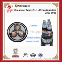 Three cores 6.35/11kV Aluminium conductor XLPE insulation armoured PVC sheath Medium voltage cable